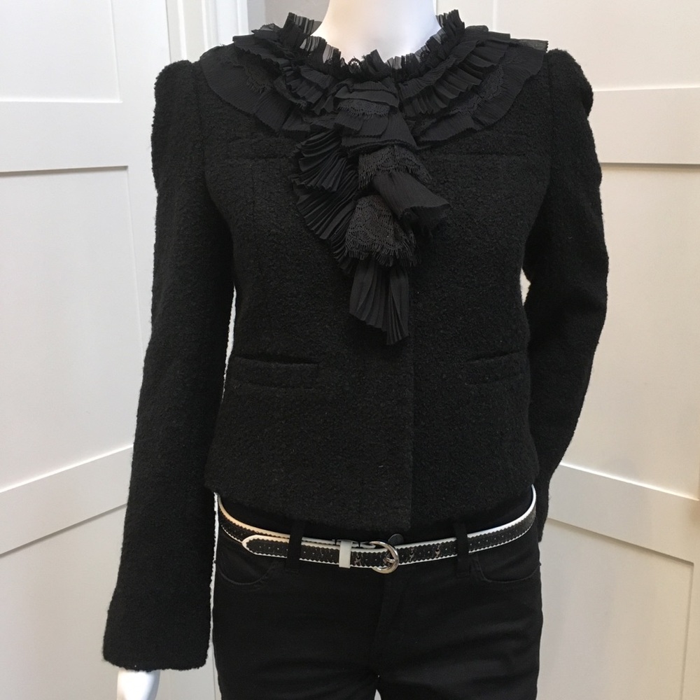 Ann Taylor Wool Embellished Blazer 4P
